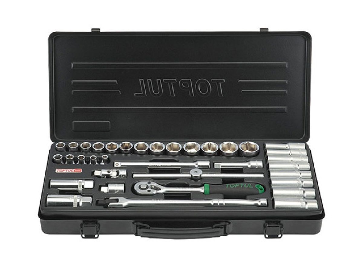 набор головок 3/8" 6-24мм 35предм. 6гр. метал.кейс toptul gbb3514 от BTSprom.by