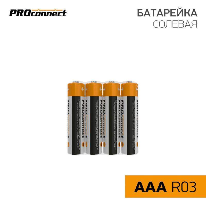 элемент питания солевой aaa/lr03 r03p (уп.4шт) proconnect 30-0020 от BTSprom.by