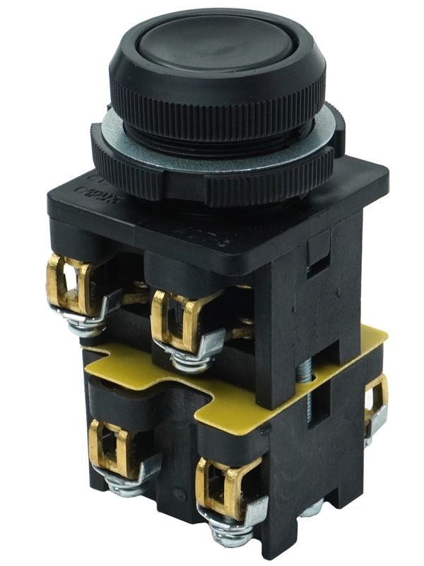 выключатель кнопочный ке-012 у3 исп.3 2но+2нз цилиндр 10а ip40 660в черн. электротехник et502433 от BTSprom.by