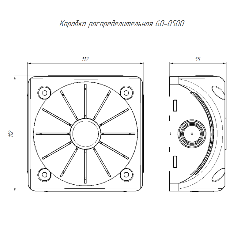  Коробка распределительная 100х100х50 двухкомпонентн. безгалоген. (HF) для видеокамер сер. Промрукав 60-0500 фото в каталоге от BTSprom.by