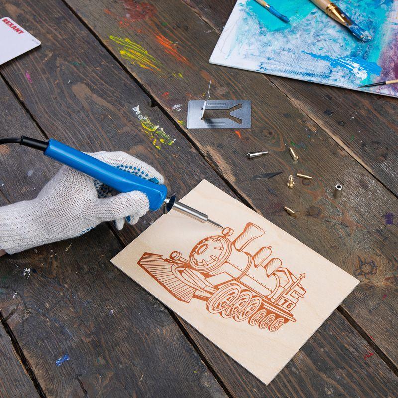  Набор паяльник-выжигатель (6 насадок) 220В/30Вт ZD-707А Rexant 12-0183 фото в каталоге от BTSprom.by