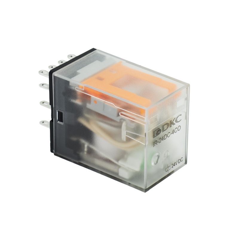 реле миниатюрное промышленное общего назначения 2co ком. ток 10а agsno2 напряжение 12в dc опция: светодиод dkc ir-12dc-w2co от BTSprom.by