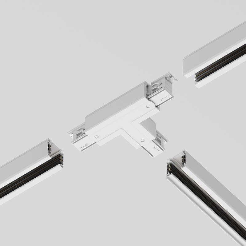  Коннектор Т-образный прав. Trinity бел. Voltega TRA-VGL005CT-31W-R фото в каталоге от BTSprom.by