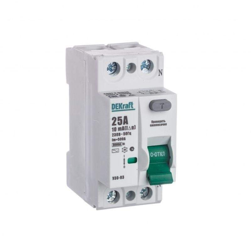 выключатель дифференциального тока (узо) 2п 25а 10ма тип ac 6ка узо-03 dekraft 14051dek от BTSprom.by выключатель дифференциального тока (узо) 2п 25а 10ма тип ac 6ка узо-03 dekraft 14051dek от BTSprom.by