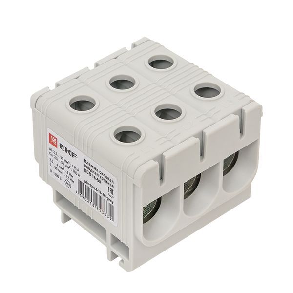  Клемма силовая вводная тройная КСВ 16-50кв.мм сер. PROxima EKF plc-kvs3-16-50-grey фото в каталоге от BTSprom.by