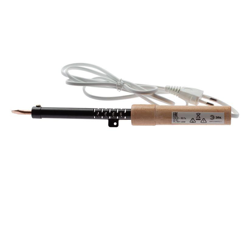 паяльник эпсн 65вт 230в с деревянной рукояткой pl-r01-65w эра б0046953 от BTSprom.by