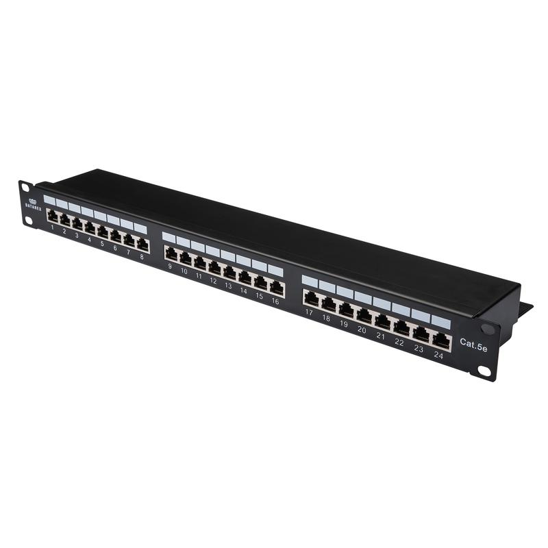 патч-панель кат.5e ftp 19дюйм 1u 24хrj45 568a/в черн. datarex dr-4101 от BTSprom.by