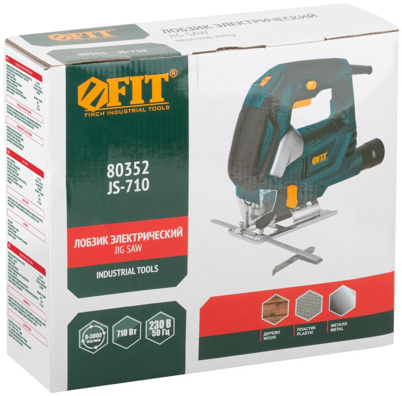  Лобзик 710Вт 0-3000ход/мин 80мм БзП маятник FIT 80352 фото в каталоге от BTSprom.by
