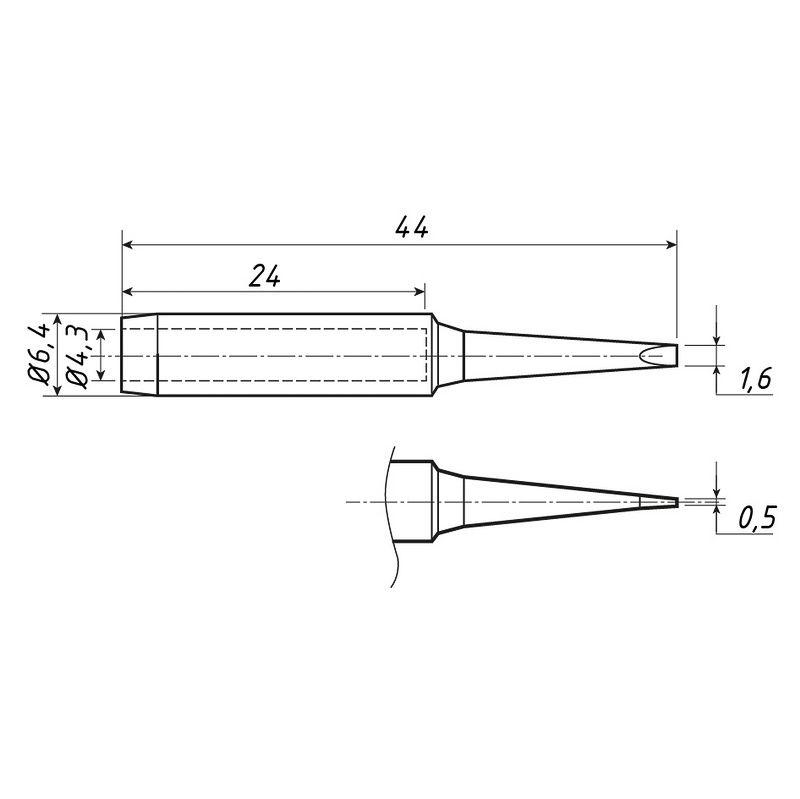  Жало для паяльника серии 900М d4.3мм тип плоский малый 1.6мм (N9-8) Rexant 12-9740 фото в каталоге от BTSprom.by