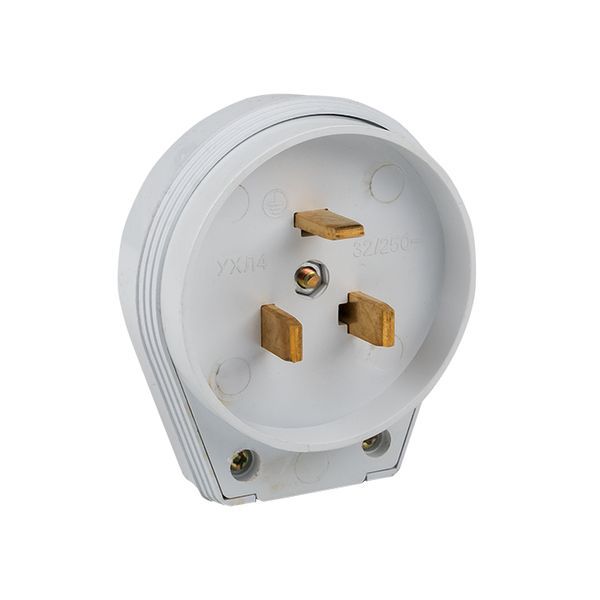 вилка для разъема рш-вш 32а 2p+pe 250в пластик. бел. ekf as-250-b-01 от BTSprom.by