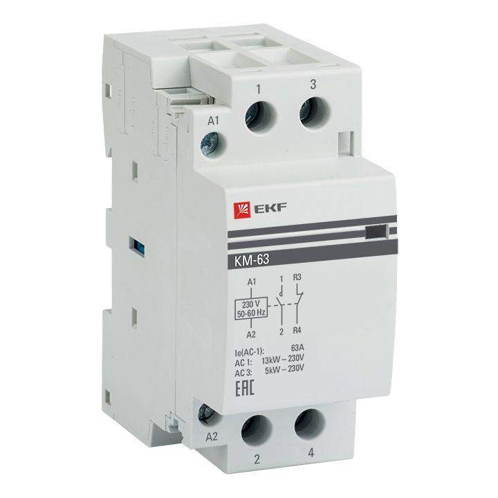 контактор модульный км 63а nо+nc (2 мод.) ekf km-2-63-11 от BTSprom.by
