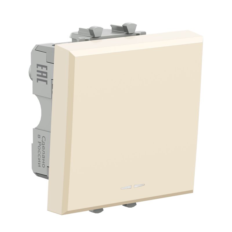  Выключатель модульный 1-кл. 2мод. Avanti "Ванильная дымка" 16А IP20 беж. DKC 4405102 фото в каталоге от BTSprom.by