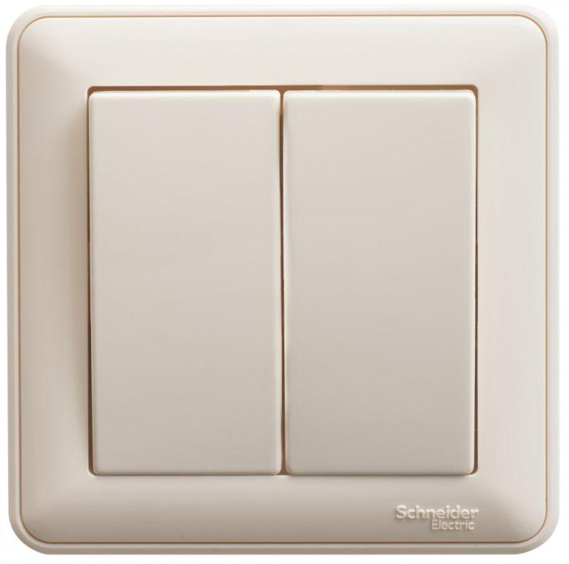 выключатель 2-кл. сп w59 10а ip20 10ax в сборе сл. кость se vs510-252-28 от BTSprom.by