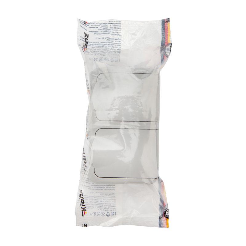  Блок розеток 2-м ОП Mini OG IP54 горизонт. с заземл. сер. Kranz KR-78-0806 фото в каталоге от BTSprom.by