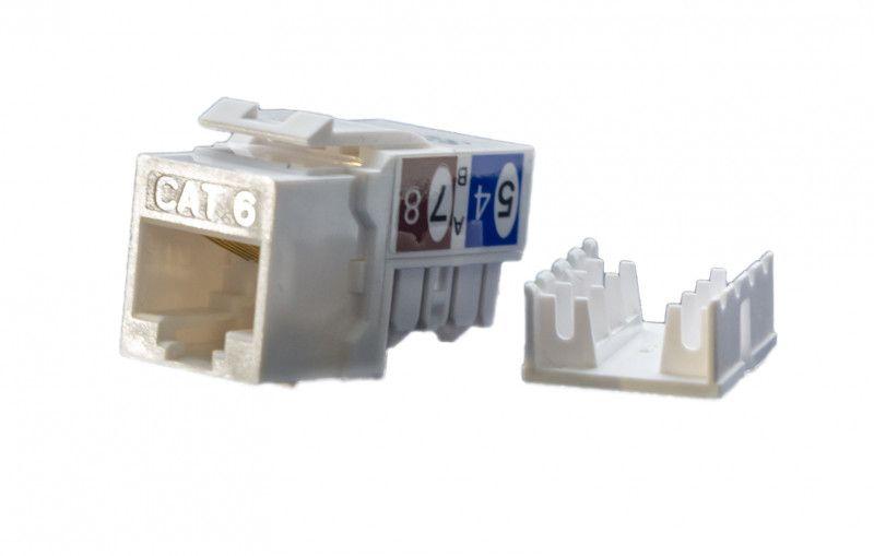 вставка keystone jack rj45 (8p8c) кат.6 kj9-8p8c-c6-90-wh бел. hyperline 432594 от BTSprom.by