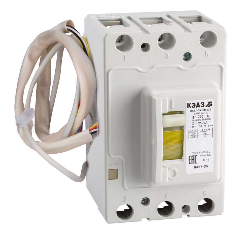 выключатель автоматический 3п 250а 2500im 40ка ва57-35-345416 ухл3 690в ac рнн=24в ac кэаз 109171 от BTSprom.by