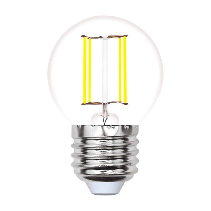 лампа светодиодная led-g45-5w/ww/e27/cl/mb glm10tr форма "шар" прозр. multibright свет теплый бел. 3000к 100-50-10 упак. картон uniel ul-00002370 от BTSprom.by