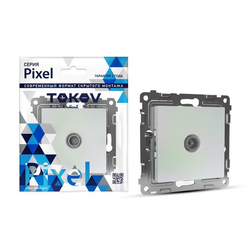 розетка tv оконечная сп pixel 1db механизм перламутр. tokov electric tke-px-a1o-c04 от BTSprom.by