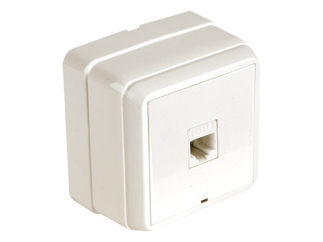 розетка компьютерная 1хrj45 (cat5e, открытая) кремовая, bron, mutlusan 2160 136 0202 от BTSprom.by