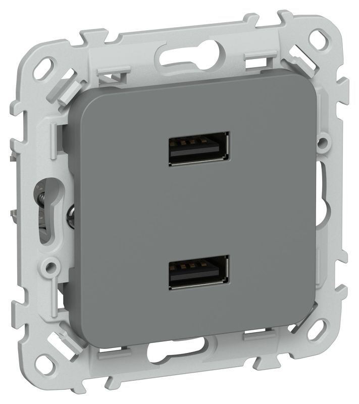 розетка usb сп flite рю-2-флма aa 2.1а механизм мокрый асфальт iek fi-u21-d31-k80 от BTSprom.by