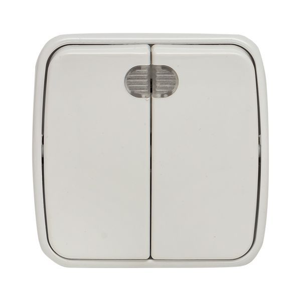  Выключатель 2-кл. ОП Минск 10А IP20 с индикатором бел. Basic EKF EGV10-123-10 фото в каталоге от BTSprom.by