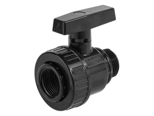кран шар. 1" вн.-нар., av engineering (полипропилен, макс.  16 бар, макс.  40 °с) ave159032 от BTSprom.by