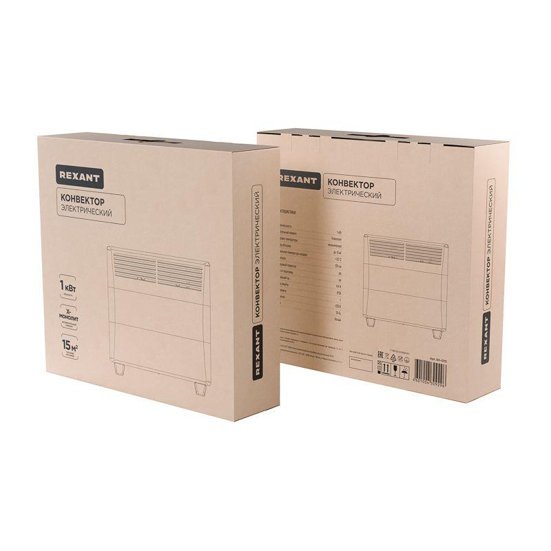  Конвектор электрический с механическим термостатом 1кВт Х-нагревательный элемент ножки Rexant 60-0115 фото в каталоге от BTSprom.by