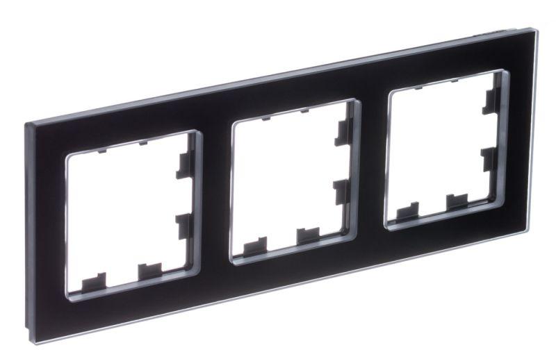 рамка 3-м atlasdesign nature натур. стекло черн. se atn361003 от BTSprom.by