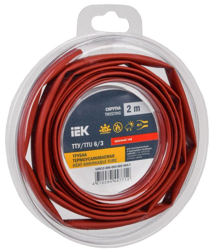 трубка термоусадочная тту нг-ls 6/3 красн. (уп.2м) iek udr12-006-003-002-k04-t от BTSprom.by
