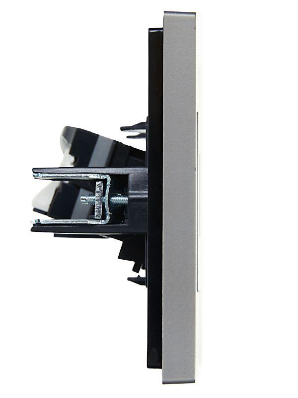  Розетка компьютерная RJ45 кат.5E FORTE&PIANO FP532 сталь IEK FP-K10-1-K46 фото в каталоге от BTSprom.by