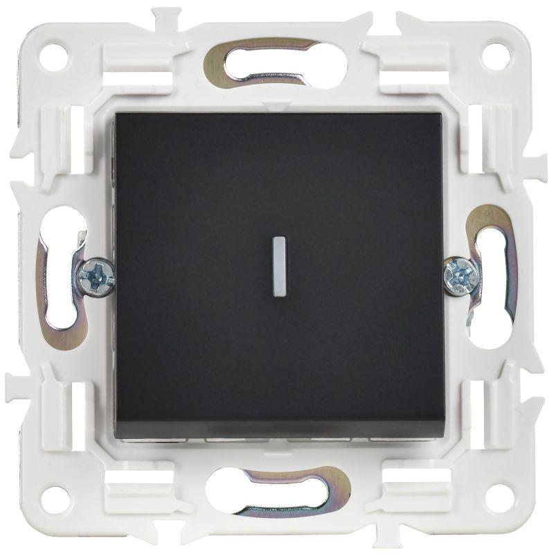  Выключатель 1-кл. SKANDY 10А SK-V07Bl с индикацией черн. IEK SK-V10-1-10-K02 фото в каталоге от BTSprom.by