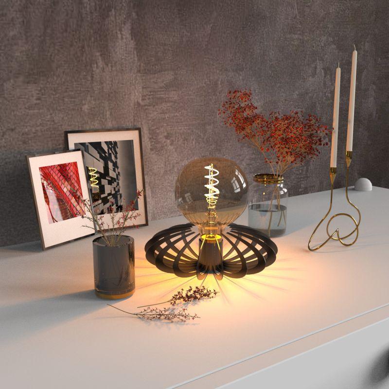 Лампа светодиодная филаментная Black Filament 6Вт G95 шар золотая 2400К тепл. бел. E27 360лм GAUSS 105802007 фото в каталоге от BTSprom.by