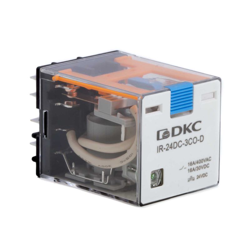 реле одиночное 24в dc до 16а 3 прекидн. контакта dkc ir-24dc-3co-d от BTSprom.by