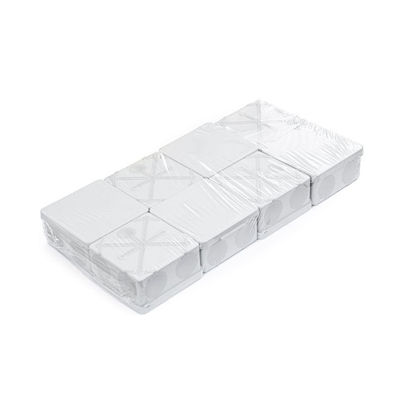  Коробка распределительная ОП 100х100х50 двухкомпонентн. безгалоген. (HF) для прямого монтажа (уп.8шт) Промрукав 60-0300М фото в каталоге от BTSprom.by