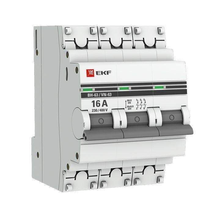 выключатель нагрузки 3п 16а вн-63 proxima ekf sl63-3-16-pro от BTSprom.by