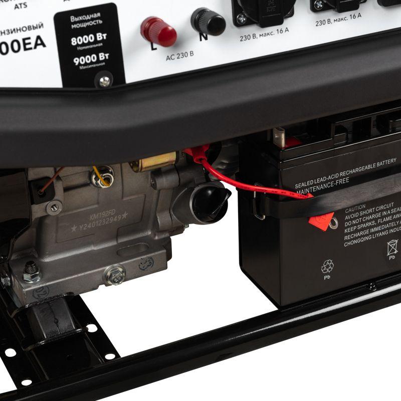  Генератор бензиновый KR9000EA 9.0кВт 230В 25л коннектор автоматики электростартер KRANZ KR-16-1138 фото в каталоге от BTSprom.by