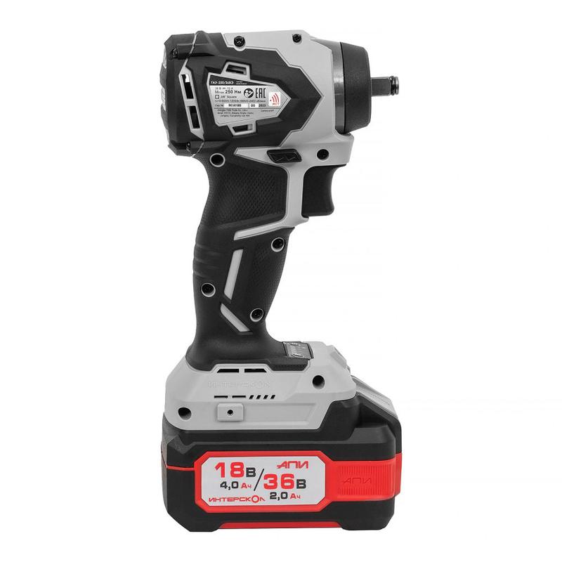  Гайковерт аккумуляторный бесщеточн. ударн. ГАУ-250/36ВЭ Li-ion АПИ (кейс 2 аккум. 2.0А.ч ЗУ) ИНТЕРСКОЛ 863.2.2.70 фото в каталоге от BTSprom.by