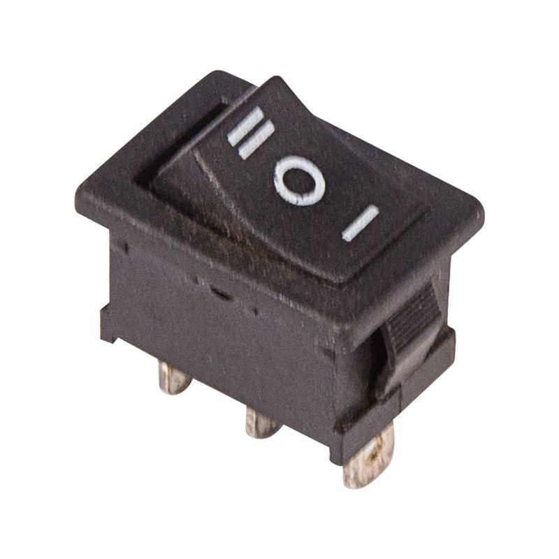 выключатель клавишный 250в 6а (3с) on-off-on черн. с нейтралью mini (rwb-205 sc-768) rexant 36-2145 от BTSprom.by