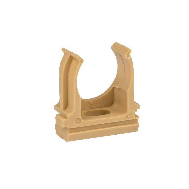 держатель для труб (клипса) d20мм свет. дерево (уп.10шт) plast ekf derj-z-20w от BTSprom.by