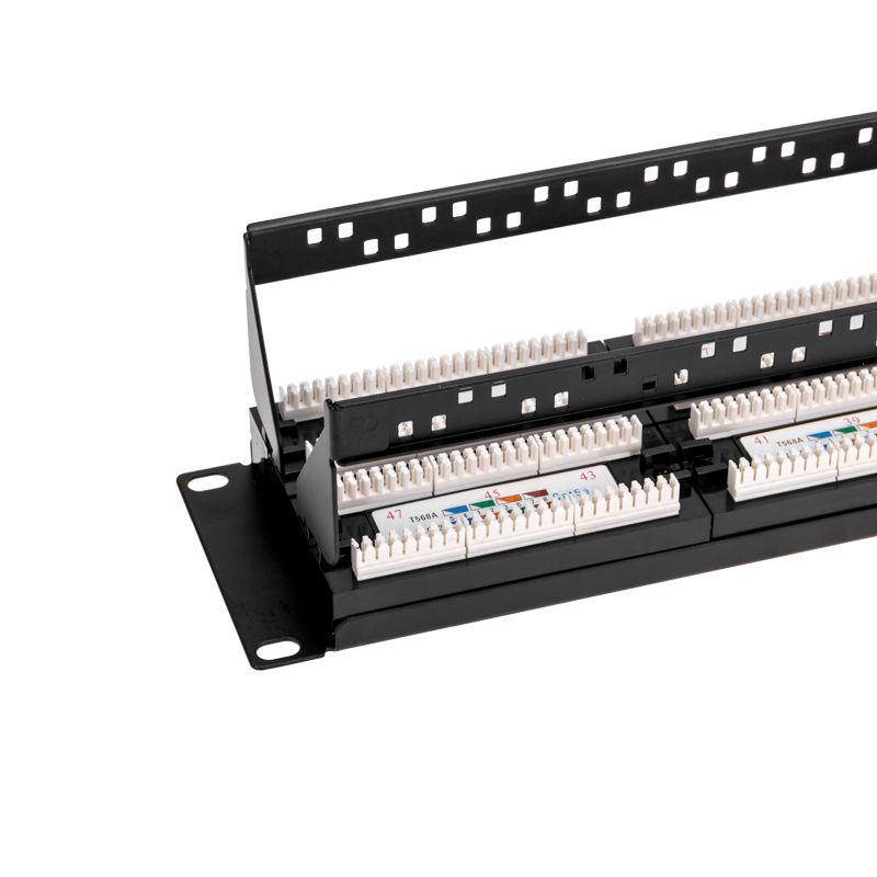  Панель коммутационная с кабельными органайзерами 19дюйм 2U 48 портов U/UTP RJ-45 CAT 5e PRO Rexant 02-0032 фото в каталоге от BTSprom.by