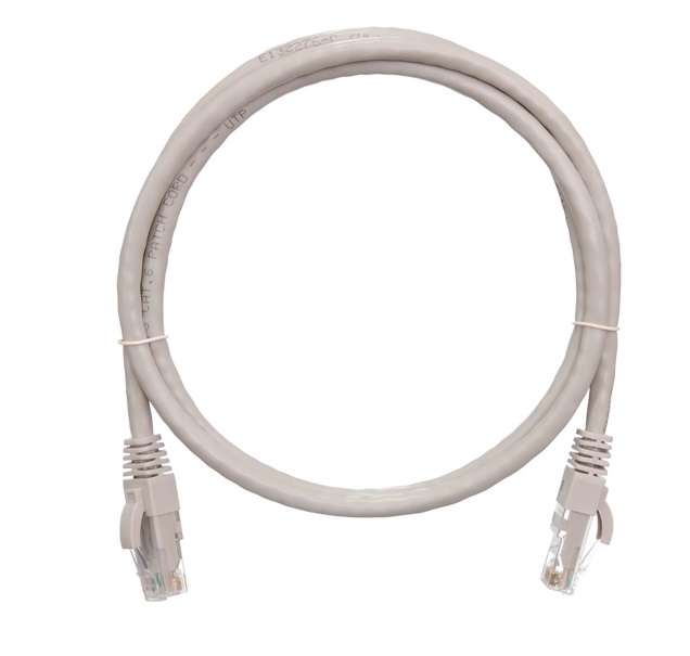 шнур коммутационный u/utp 4 пары кат.6 (класс e) 250мгц 2хrj45/8p8c t568b заливной с защитой защелки мж bc (чистая медь) 24awg (7х0.205мм) pvc нг(а) сер. 2м nikomax nmc-pc4ue55b-020-gy от BTSprom.by