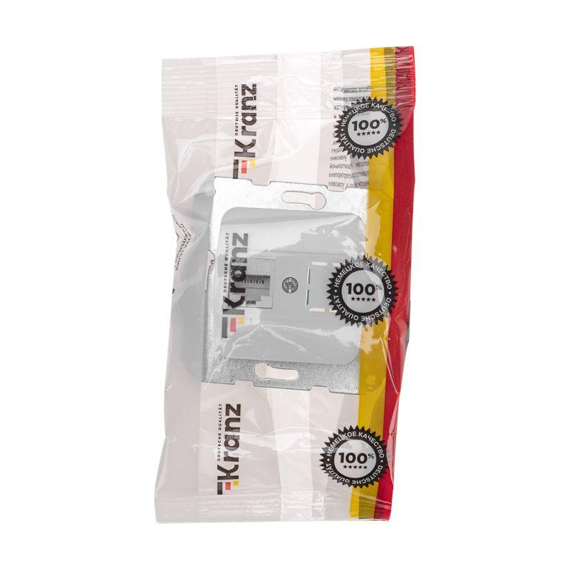  Розетка компьютерная СП DEA RJ45 механизм бел. Kranz KR-78-0223 фото в каталоге от BTSprom.by