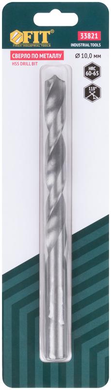  Сверло по металлу HSS 10.0мм полированное (блист.) FIT 33821 фото в каталоге от BTSprom.by
