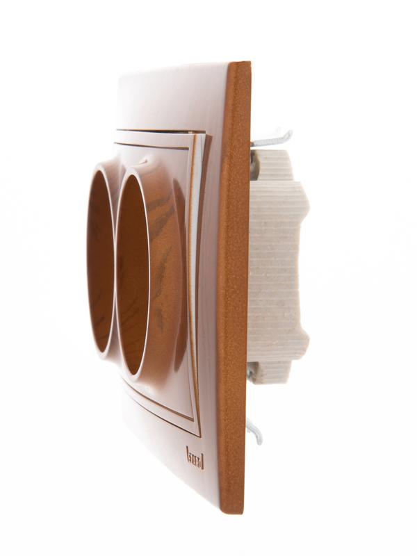  Розетка 2-м СП Mira 16А IP20 без заземл. керамика сосна LEZARD 701-0801-128 фото в каталоге от BTSprom.by