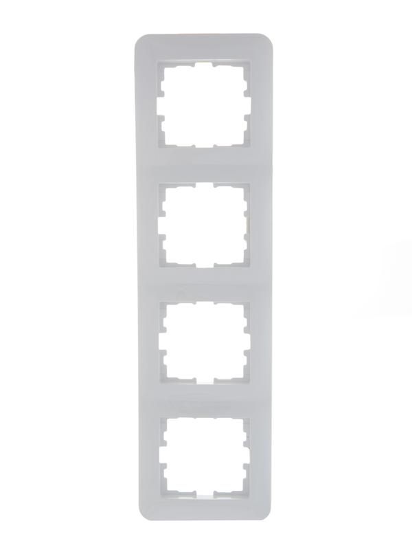 рамка 4-м karina life вертикал. бел. lezard 708-0200-154 от BTSprom.by