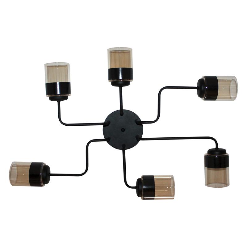  Светильник "Техно" 162 черн. (плафон 8396) НСБ 01-6х60-114 Е27 ИУ Элетех 1005404588 фото в каталоге от BTSprom.by