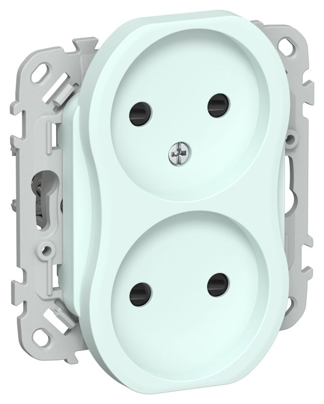 розетка 2-м сп flite рсш02-0-флхл 10а без заземл. с защ. шторками механизм холод. лед iek fi-r23-10-k94 от BTSprom.by