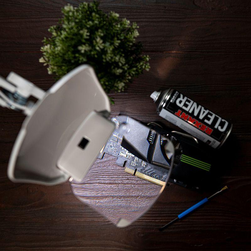  Лупа на струбцине квадратная 3D+20D с подсветкой LED EXPERT бел. Rexant 31-0565 фото в каталоге от BTSprom.by