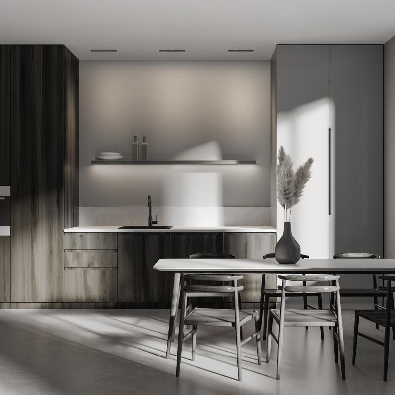  Светильник SPACE 20Вт 4000К IP20 220В L240мм 38град. встраив. со светодиодом алюм. бел./черн. DENKIRS 723071 фото в каталоге от BTSprom.by