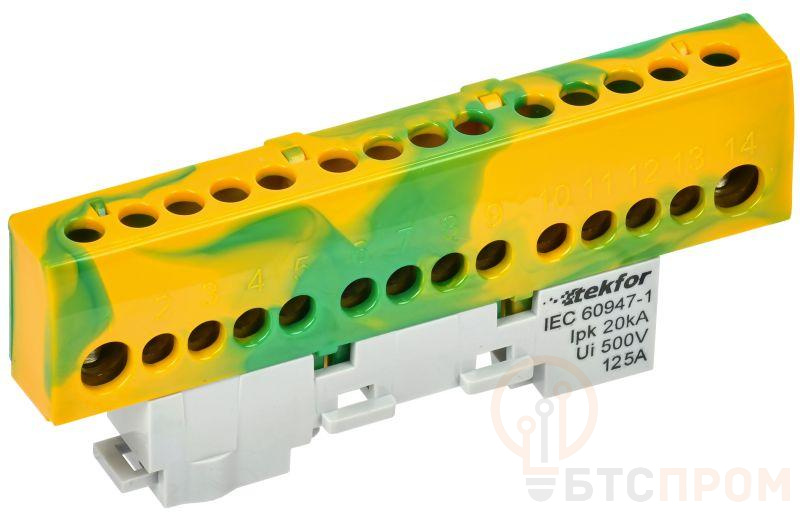 Шина PE "земля" изол. на универс. держ. 8х12-14-ЖЗ TEKFOR IEK TF-NN20-14-KL-K52 фото в каталоге от BTSprom.by  Шина PE "земля" изол. на универс. держ. 8х12-14-ЖЗ TEKFOR IEK TF-NN20-14-KL-K52 фото в каталоге от BTSprom.by